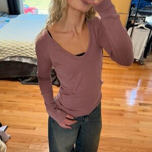 Zara Women's Dusty Rose Long Sleeve Top